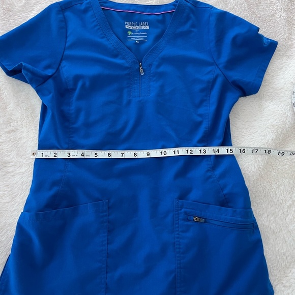 EUC Purple Label Yoga by Healing Hands Scrub Top - Picture 4 of 7